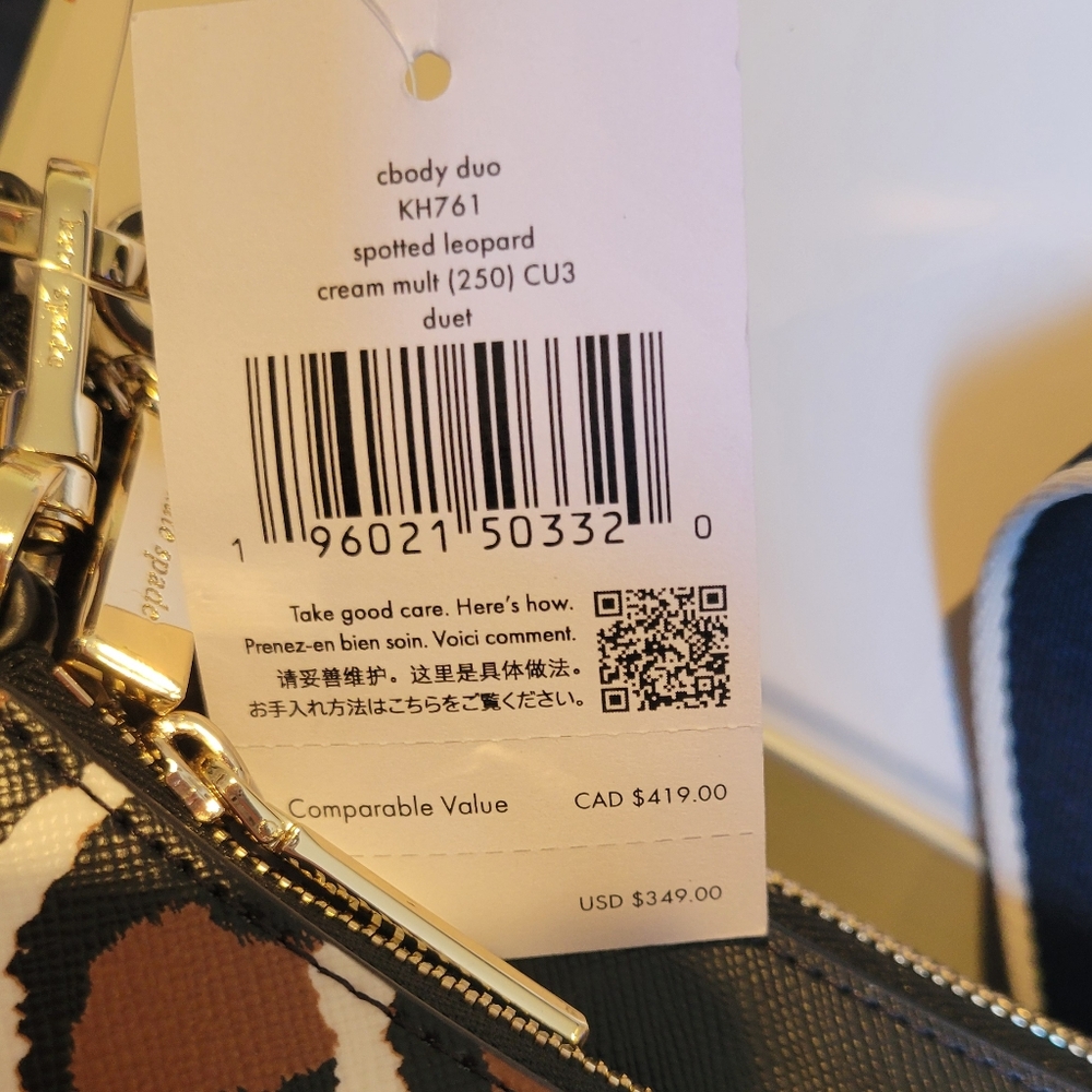 Leopard Print Crossbody Bag with Black Trim Crossbody Duo (2 KATE SPADE BAGS) - Picture 3 of 8